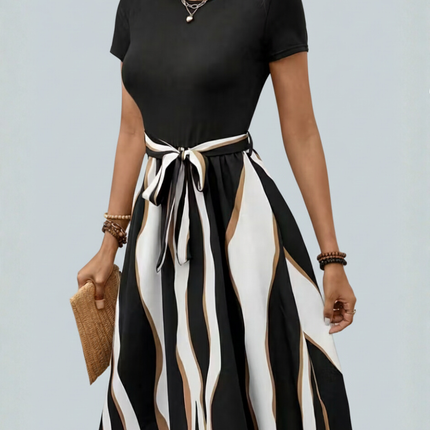 Elina | Midi Dress with Tie Band