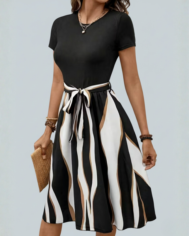 Elina | Midi Dress with Tie Band
