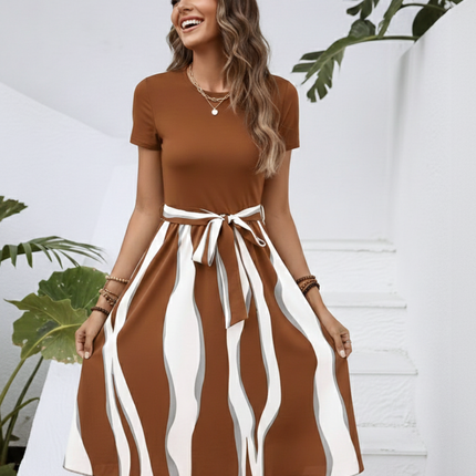 Elina | Midi Dress with Tie Band