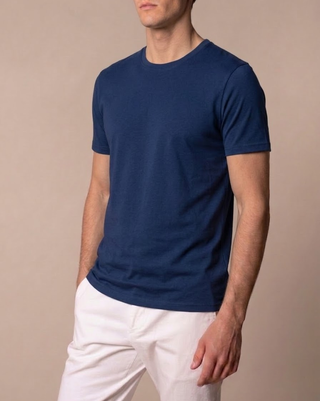 Men’s Daily Basic T-Shirt – Crew Neck & Short Sleeve