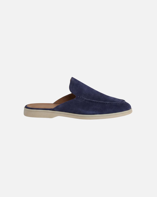 Men’s Slip-On Mules – Open Heel & Stitched Detail