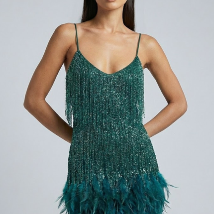 Jane | Feather Mini Dress
