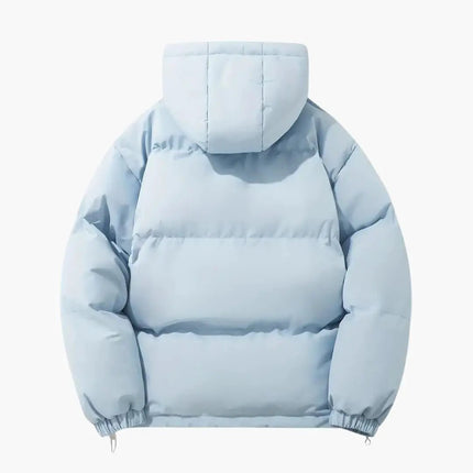 Women's Hooded Jacket with Zipper and Exterior Stitching