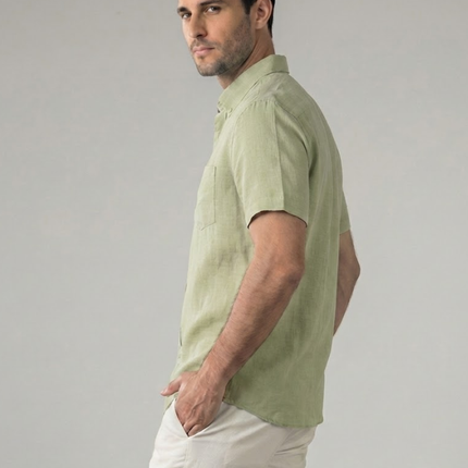 Men’s Short Sleeve Shirt – Button-Up & Chest Pocket