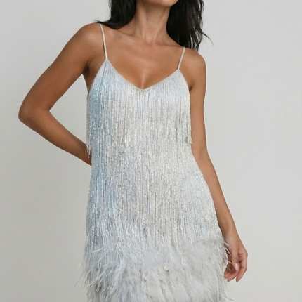 Jane | Feather Mini Dress