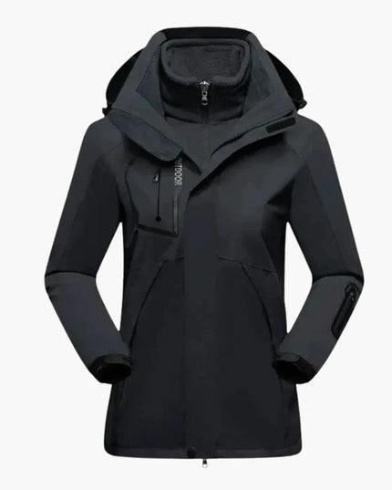 Women's Ski Jacket with Zipper and Removable Lining