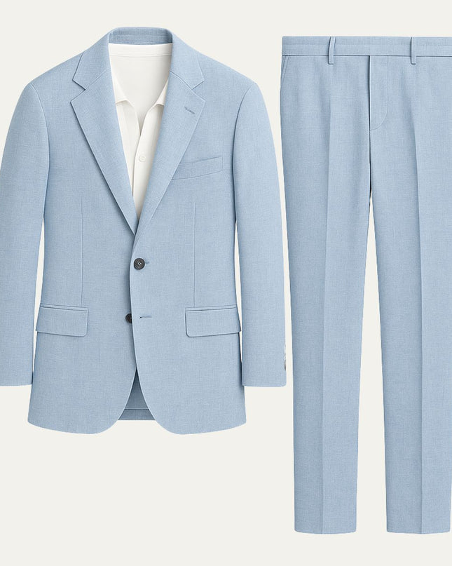 Men’s Tailored Suit Set with Notch Lapel