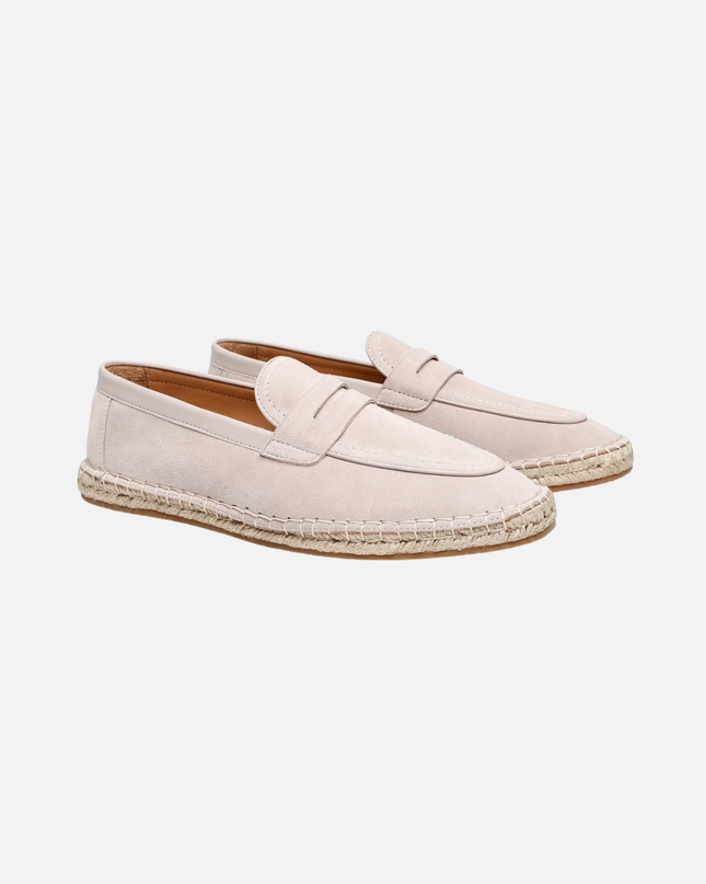 Men’s Slip-On Espadrille Loafers – Strap Detail & Braided Sole