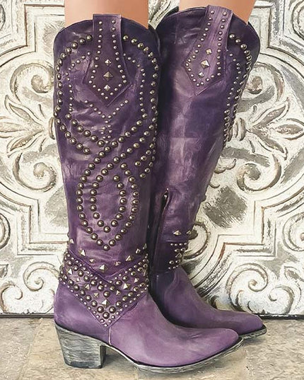 Mary - Stylish Western Knee-High Boots for Any Occasion