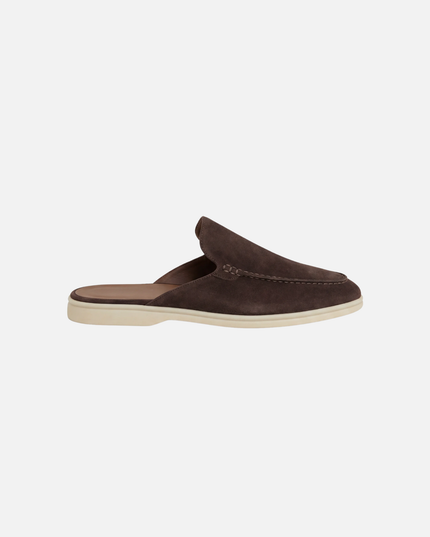 Men’s Slip-On Mules – Open Heel & Stitched Detail