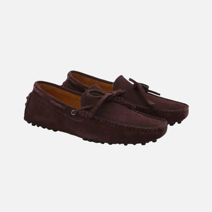 Men’s Slip-On Loafers – Bow Detail & Textured Sole