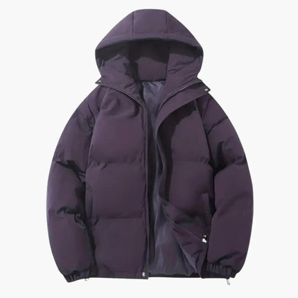 Women's Hooded Jacket with Zipper and Exterior Stitching