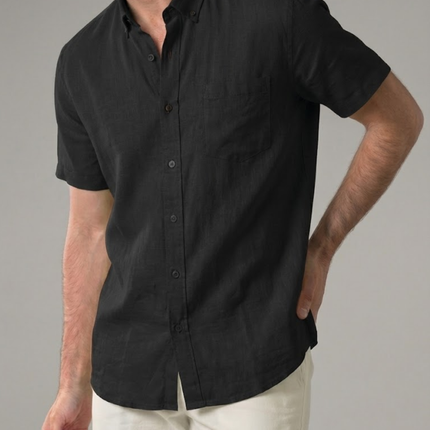 Men’s Short Sleeve Shirt – Button-Up & Chest Pocket