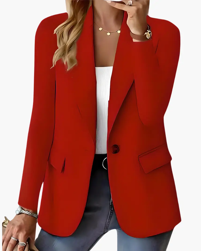 Women's Blazer with Lapels and Front Pockets
