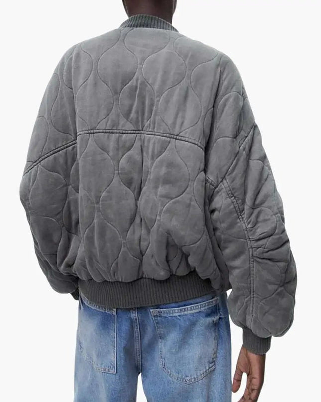 Loose-Fit Bomber Jacket for Women