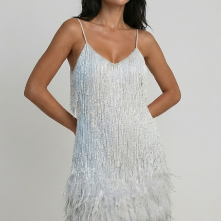 Jane | Feather Mini Dress