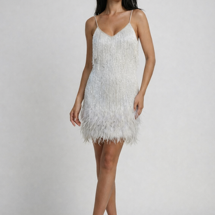 Jane | Feather Mini Dress