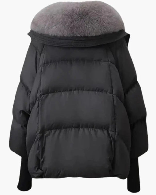 Elegant Women's Winter Jacket with Faux Fur Collar – Warm & Stylish