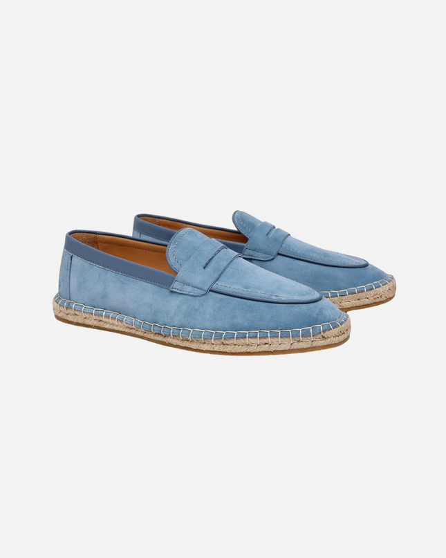 Men’s Slip-On Espadrille Loafers – Strap Detail & Braided Sole