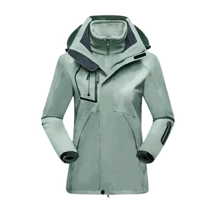 Women's Ski Jacket with Zipper and Removable Lining