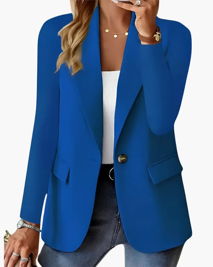 Women's Blazer with Notched Lapel and Front Button
