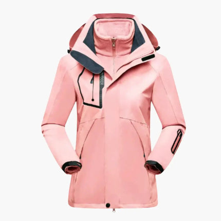 Women's Ski Jacket with Zipper and Removable Lining