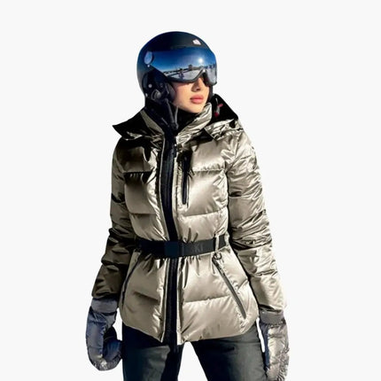 Women's Jacket with Hood and Zipper Pockets