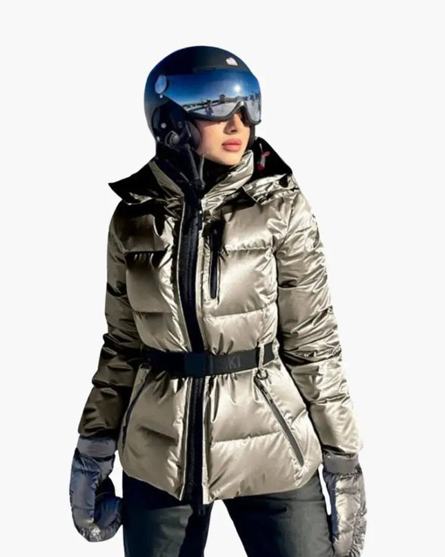 Women's Jacket with Hood and Zipper Pockets