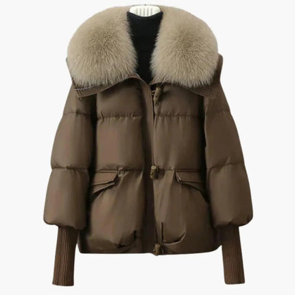 Elegant Women's Winter Jacket with Faux Fur Collar – Warm & Stylish