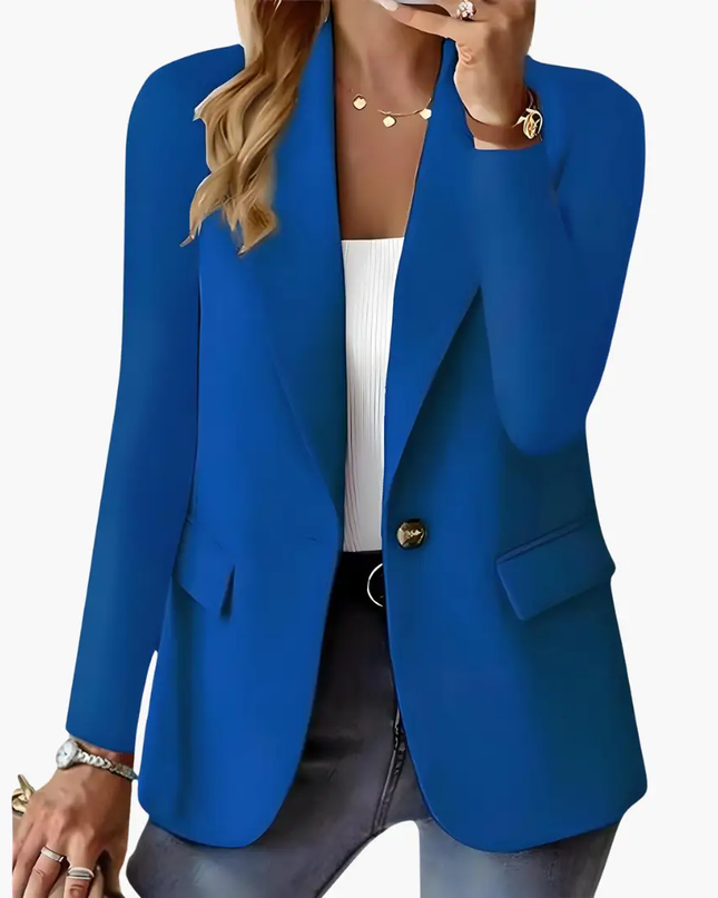 Women's Blazer with Lapels and Front Pockets