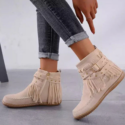 Allison - Stylish Fringe Ankle Boots for Any Occasion