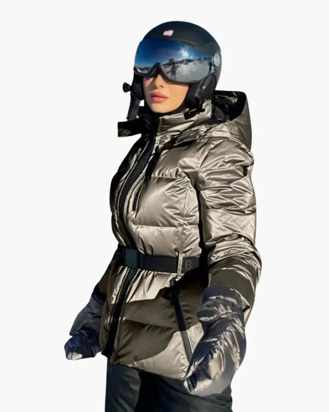 Women's Jacket with Hood and Zipper Pockets