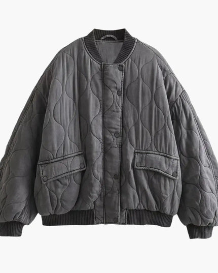 Loose-Fit Bomber Jacket for Women