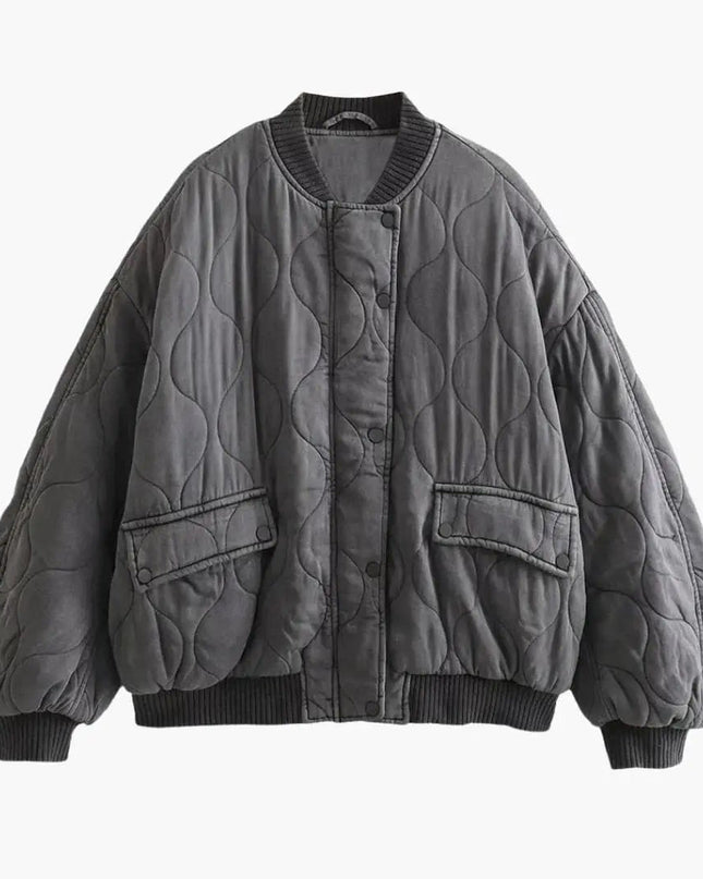 Loose-Fit Bomber Jacket for Women
