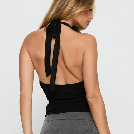 Harlow | Halter Top with Gathered Bust