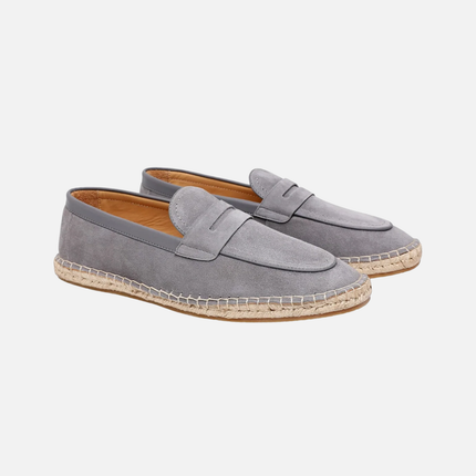 Men’s Slip-On Espadrille Loafers – Strap Detail & Braided Sole