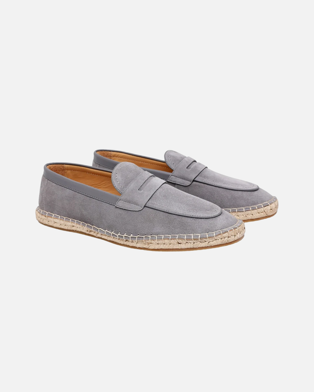 Men’s Slip-On Espadrille Loafers – Strap Detail & Braided Sole