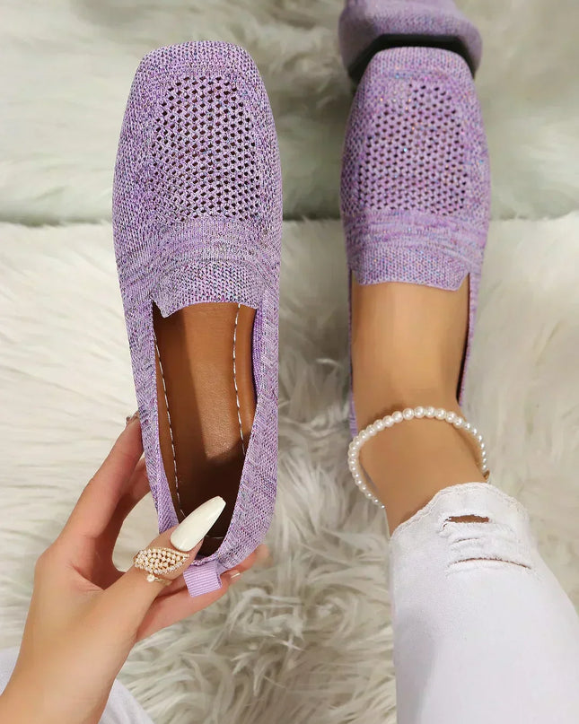 Lisa - Stylish Knit Slip-On Flats for Everyday Wear