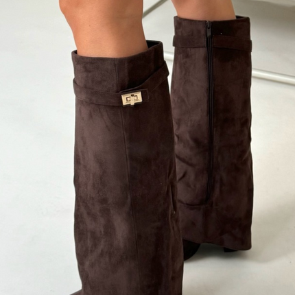Olivia - Stylish Flap Knee-High Boots for Any Occasion