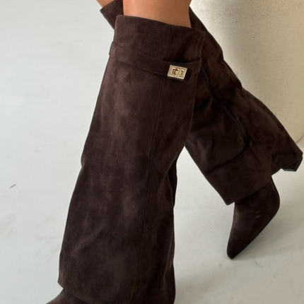 Olivia - Stylish Flap Knee-High Boots for Any Occasion