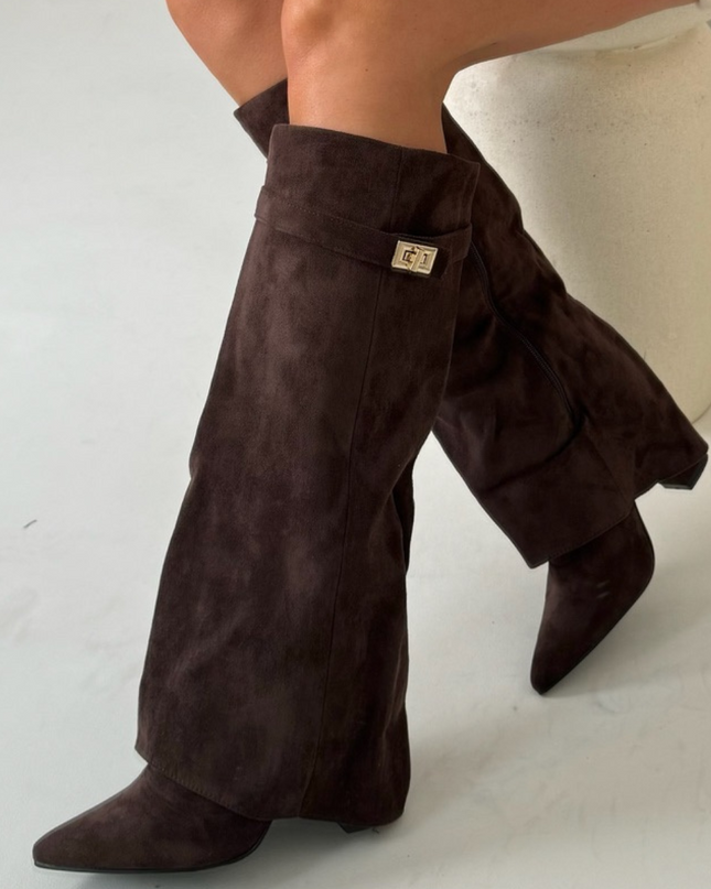 Olivia - Stylish Flap Knee-High Boots for Any Occasion