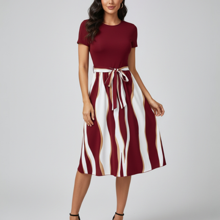 Elina | Midi Dress with Tie Band
