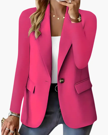Women's Blazer with Lapels and Front Pockets