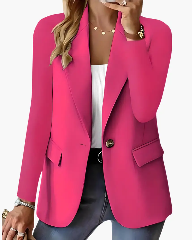 Women's Blazer with Lapels and Front Pockets