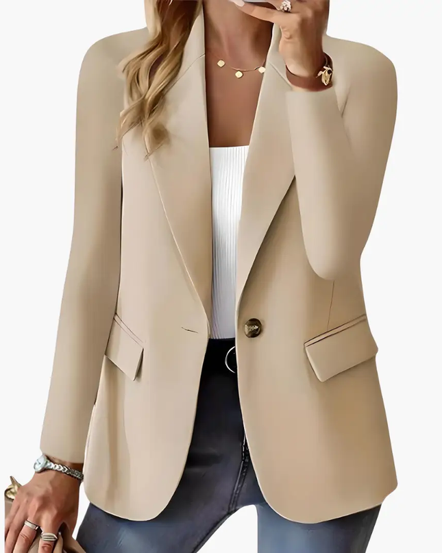 Women's Blazer with Lapels and Front Pockets