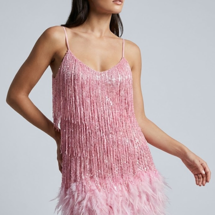 Jane | Feather Mini Dress