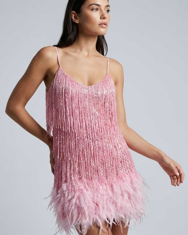 Jane | Feather Mini Dress