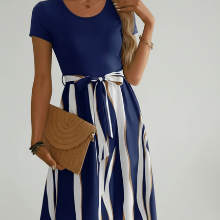 Elina | Midi Dress with Tie Band