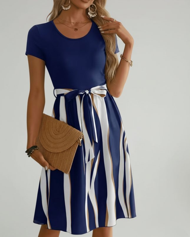 Elina | Midi Dress with Tie Band