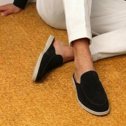 Men’s Slip-On Mules – Open Heel & Stitched Detail